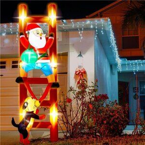 9 FT Hanging Christmas Inflatable Outdoor Decor - Lighted Christmas Inflatable